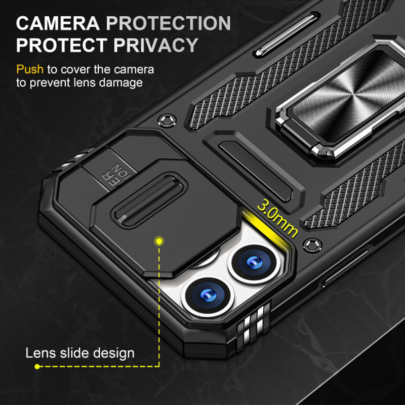 Купить Ударопрочный чехол Camshield Army Ring для Apple iPhone 11 Pro Max (6.5") (Черный / Black) на vchehle.ua