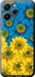 Чехол Жёлто-голубые цветы для Xiaomi Redmi 12