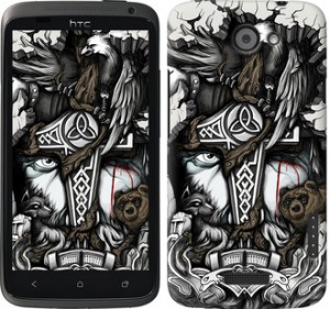 Чехол Тату Викинг для HTC One X