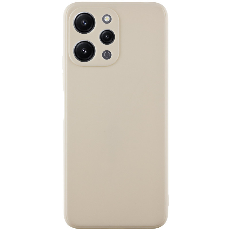 Силиконовый чехол Candy Full Camera для Xiaomi Redmi 12 (Бежевый / Antigue White)