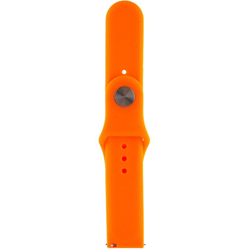 Фото Силиконовый ремешок Sport для Xiaomi Amazfit/Samsung 20 mm (Оранжевый / Orange) на vchehle.ua