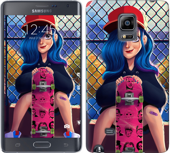 

Чехол Прикольная девочка со скейтбордом для Samsung Note Edge SM-N915 618113