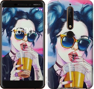 

Чохол Арт-дівчина в окулярах на Nokia 6.1 687775