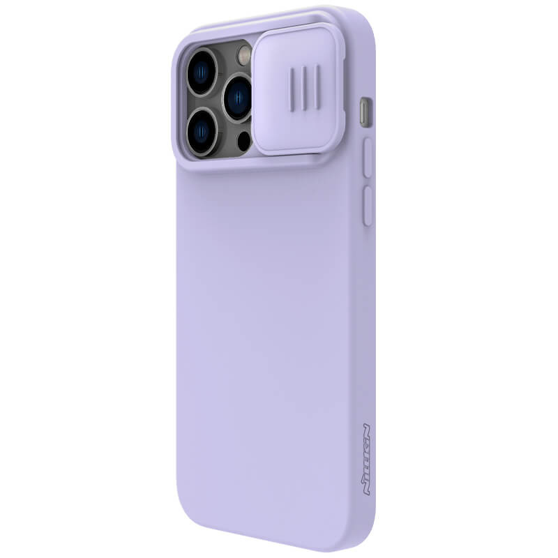 Фото Силіконова накладка Nillkin Camshield Silky на Apple iPhone 14 Pro Max (6.7") (Бузковий) в маназині vchehle.ua