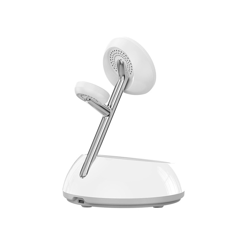 Фото БЗП WIWU Wi-W036 Aurora 3 in 1 Wireless Charger (White) в маназині vchehle.ua
