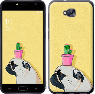

Чехол Мопс с кактусом для Asus ZENFONE 4 SELFIE / ZD553KL 795885