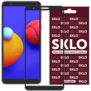 Захисне скло SKLO 3D (full glue) для Samsung Galaxy M01 Core