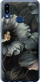 Чехол Черные цветы для Samsung Galaxy A10s A107F
