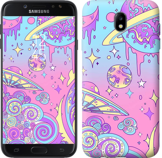 Чехол Розовая галактика для Samsung Galaxy J7 J730 (2017)