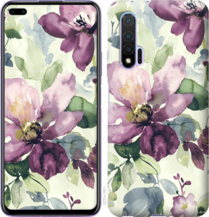 

Чехол Цветы акварелью для Huawei Nova 6 878391
