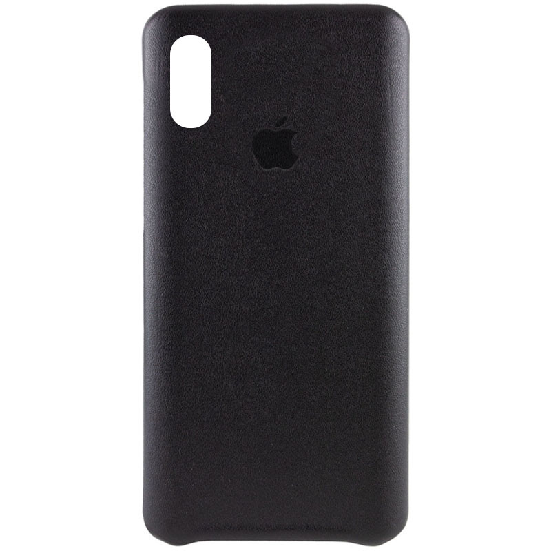 Уценка Кожаный чехол AHIMSA PU Leather Case Logo (A) для Apple iPhone XR (6.1") (Эстетический дефект / Черный)