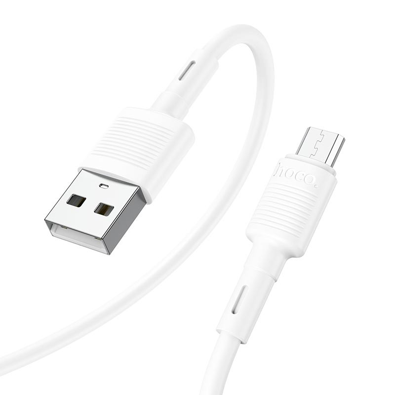 Фото Дата кабель Hoco X83 Victory USB to MicroUSB (1m) (White) в маназині vchehle.ua