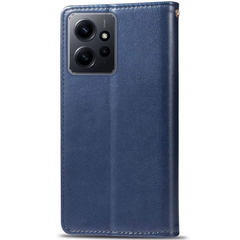 Фото Кожаный чехол-книжка GETMAN Gallant (PU) для Xiaomi Redmi Note 12 4G (Синий) на vchehle.ua