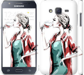 

Чехол Девушка с бокалом для Samsung Galaxy J5 (2015) J500H 841402