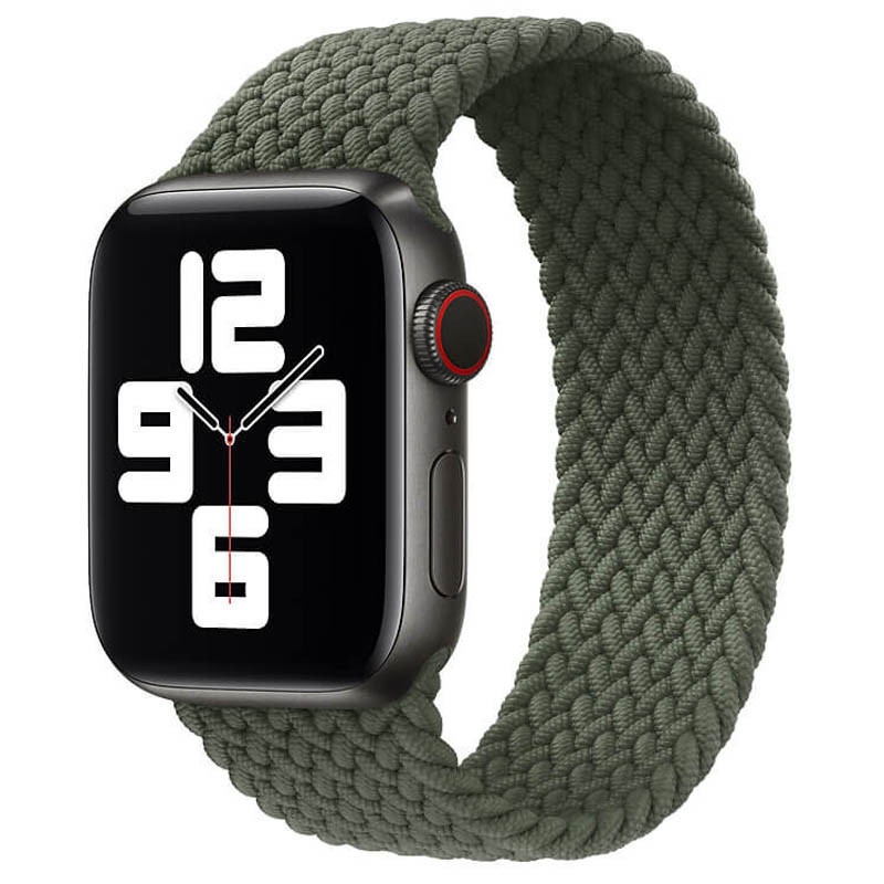 Ремінець Braided Solo Loop для Apple Watch (L) 44/45/46/49mm (Зелений)