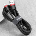 Фото Дата кабель Baseus Cafule Type-C Cable 2A (2m) (CATKLF-C) (Black / Red) на vchehle.ua