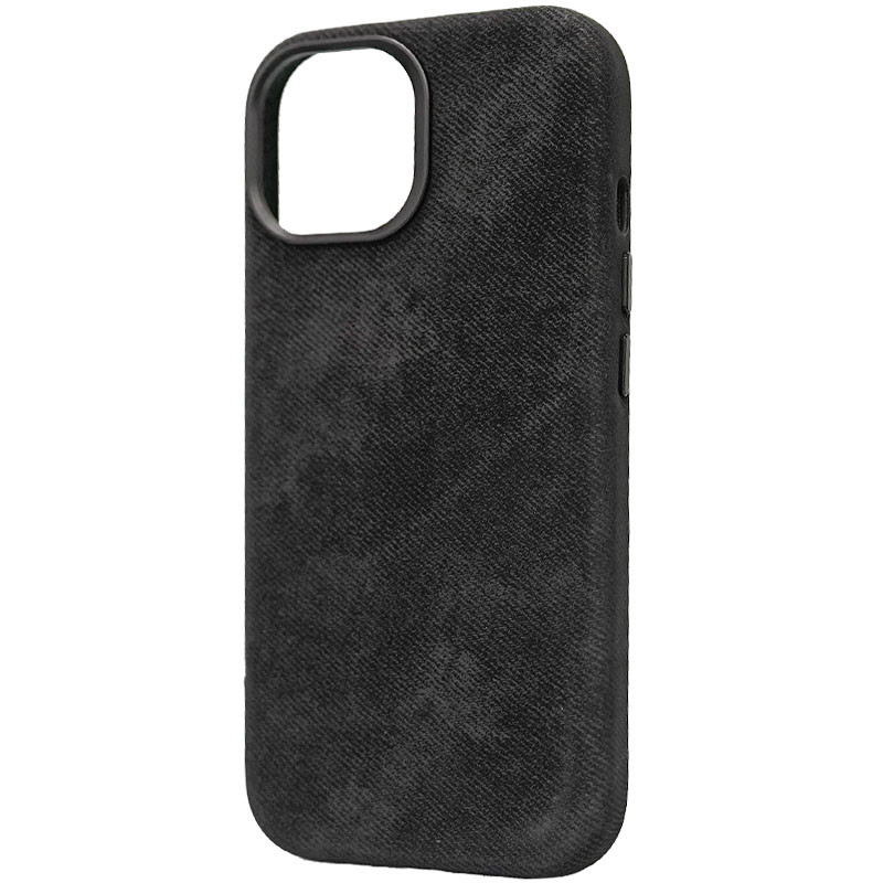 Фото Чехол Denim with Magnetic safe для Apple iPhone 14 (6.1") (Black) на vchehle.ua