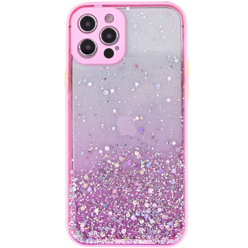 TPU чехол Spangle star с защитой камеры для Apple iPhone 13 Pro Max (6.7") (Розовый)