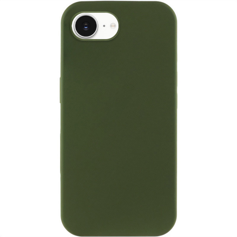 Чехол Silicone Case Full Protective (AA) NO LOGO для Apple iPhone 16e (6.1") (Зеленый / Dark Olive)