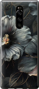 Чохол Чорні квіти на Sony Xperia 1 J9110