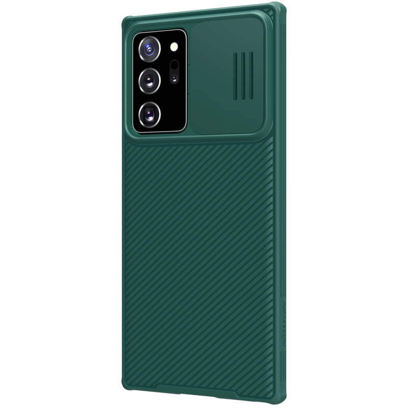 Фото Карбонова накладка Nillkin Camshield (шторка на камеру) на Samsung Galaxy Note 20 Ultra (Зелений / Dark Green) в маназині vchehle.ua