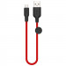 Дата кабель Hoco X21 Plus Silicone MicroUSB Cable (0.25m) (Black / Red)