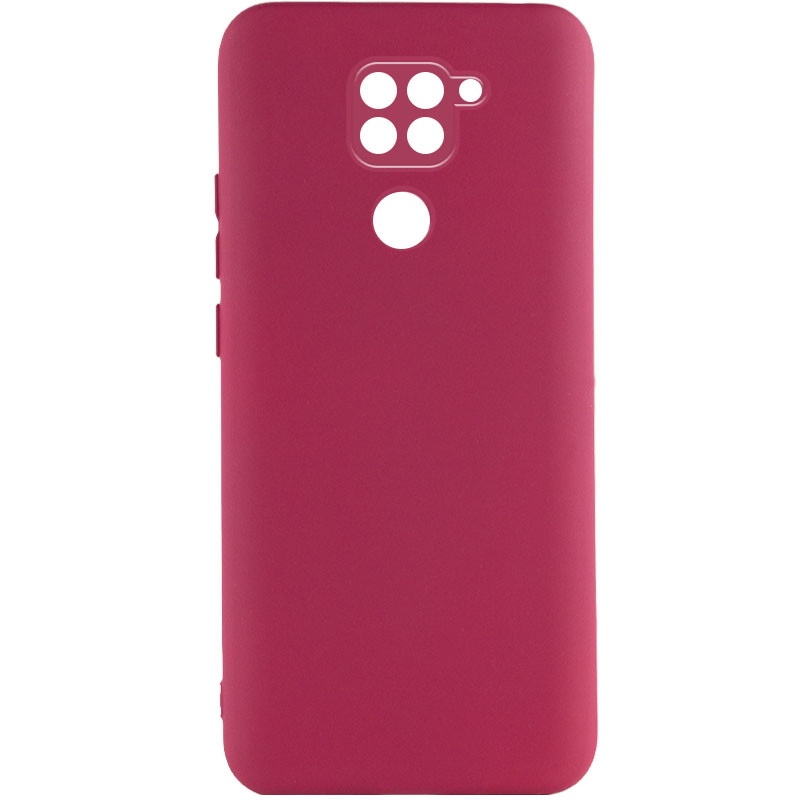 Чохол Silicone Cover Lakshmi Full Camera (A) на Xiaomi Redmi Note 9 / Redmi 10X (Бордовий / Marsala)