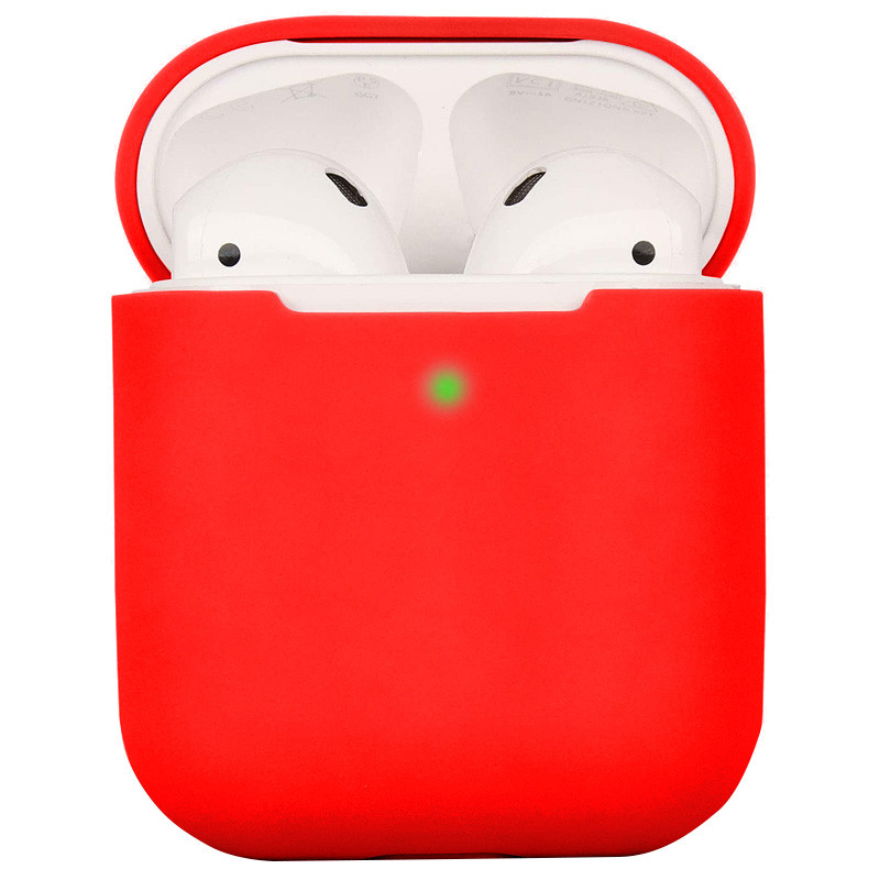 

Силіконовий футляр для навушників AirPods 1/2 (Червоний / Red) 1132331