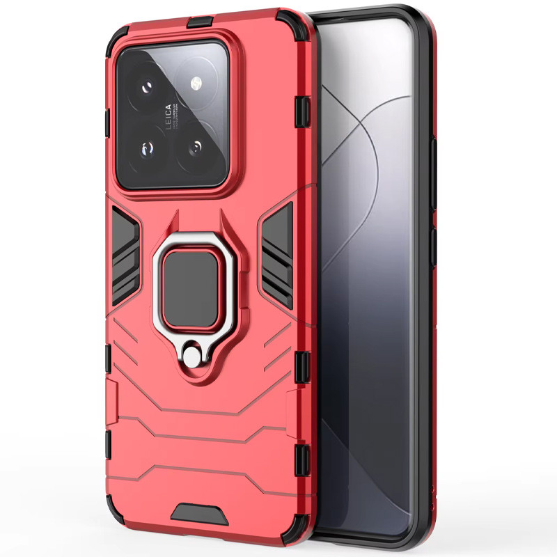 Ударопрочный чехол Transformer Ring for Magnet для Xiaomi 14 Pro (Красный / Dante Red)