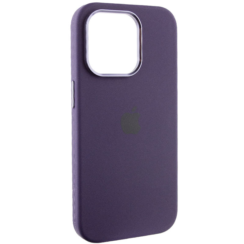 Чехол Silicone Case Metal Buttons (AA) для Apple iPhone 13 Pro Max (6.7") (Фиолетовый / Elderberry)