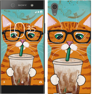 Чехол Зеленоглазый кот в очках для Sony Xperia XA1 G3112