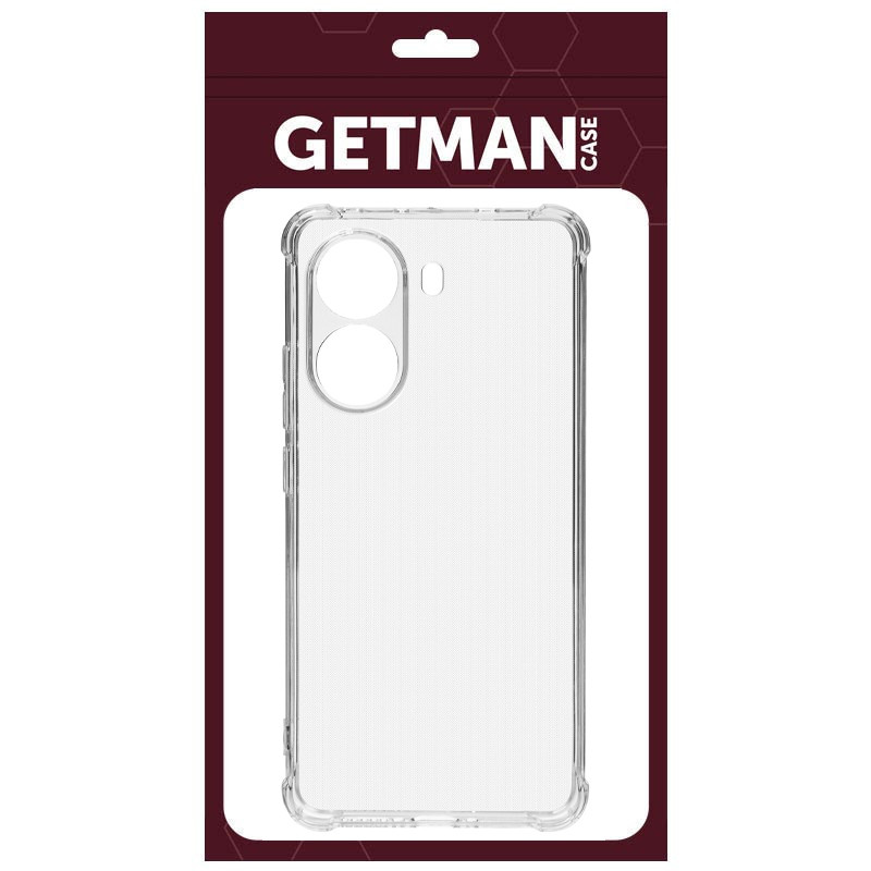 Фото TPU чехол GETMAN Ease logo усиленные углы Full Camera для Xiaomi Poco X7 Pro (Бесцветный (прозрачный)) в магазине vchehle.ua