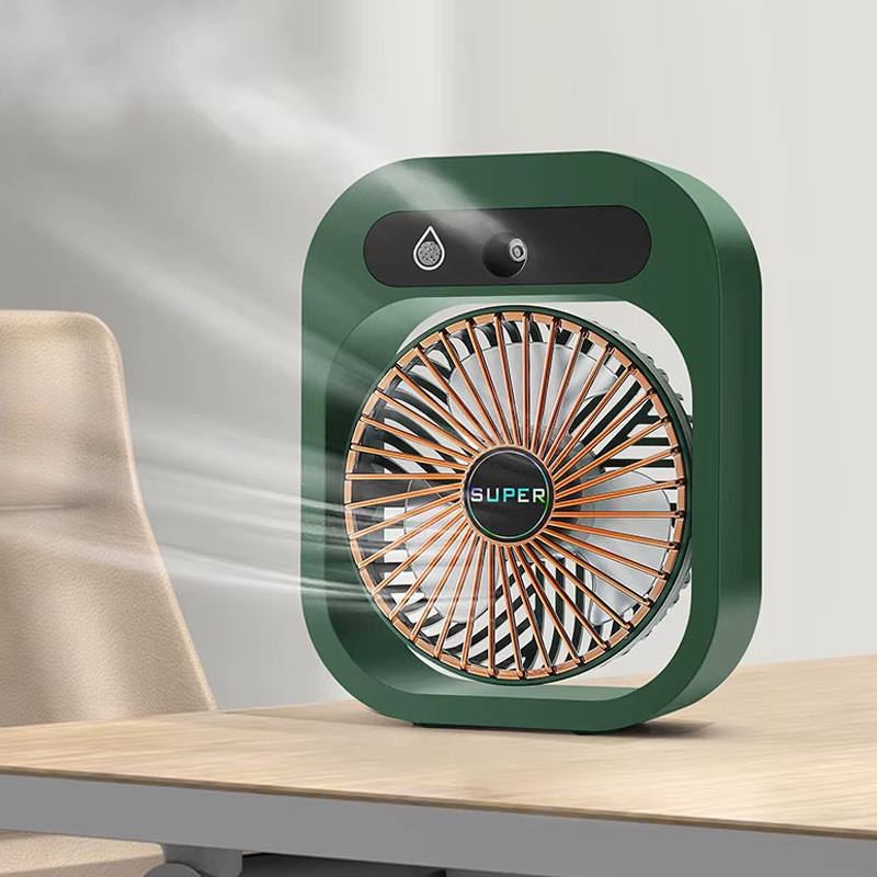 Замовити Настільний вентилятор Q8 з водяним охолодженням 1200 mAh (Green) на vchehle.ua