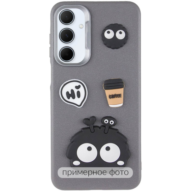 Фото Чохол TPU Leather Toys на Xiaomi Redmi 14C / Redmi A4 / Poco C75 (Monster / Grey) на vchehle.ua