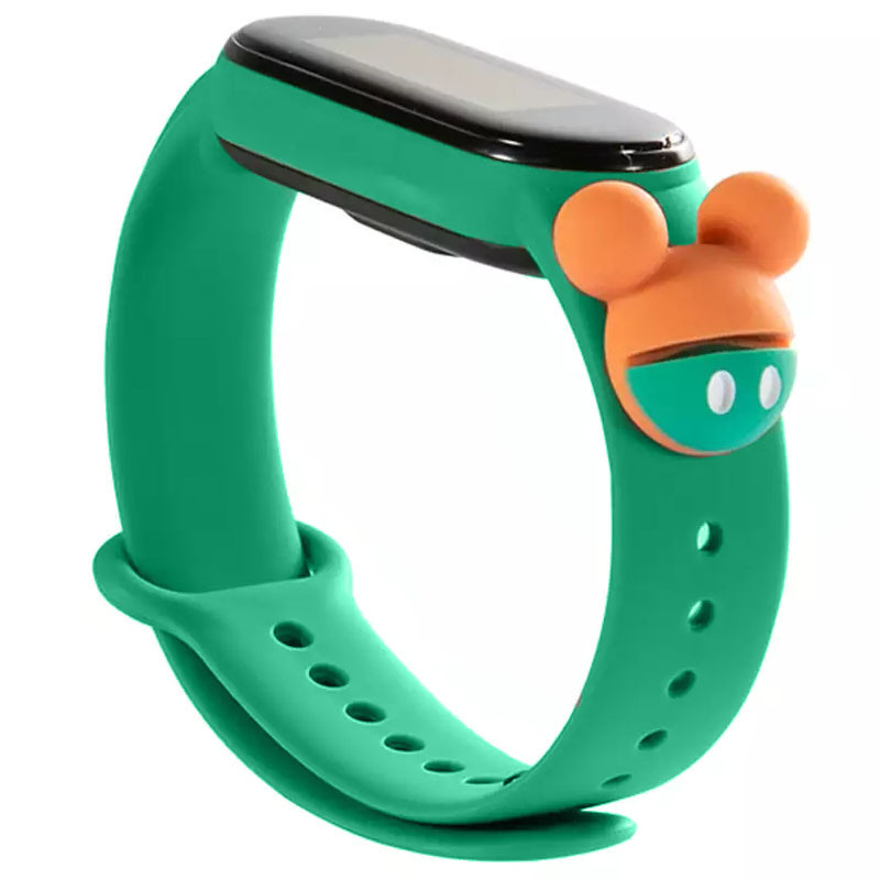 

Силіконовий ремінець Cartoon Face для Xiaomi Mi Band 3/4 (Світло зелений / Міккі Маус) 1064803