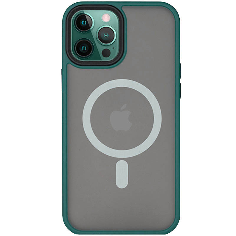 TPU+PC чохол Metal Buttons with Magnetic Safe на Apple iPhone 14 Pro Max (6.7") (Зелений)