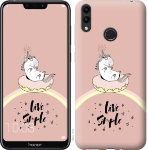

Чехол Единорожка в пончике для Huawei Honor 8C 719541