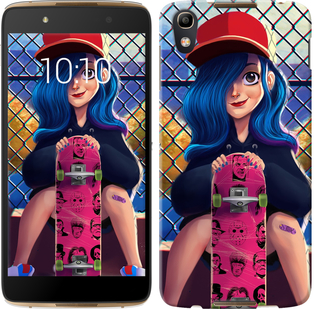 

Чохол Прикольна дівчинка зі скейтбордом на Alcatel idol 4 618519