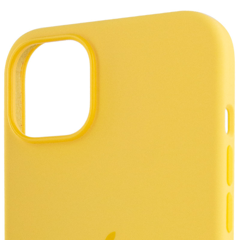 Купить Чехол Silicone case (AAA) full with Magnetic Safe для Apple iPhone 14 Pro Max (6.7") (Желтый / Sunglow) на vchehle.ua