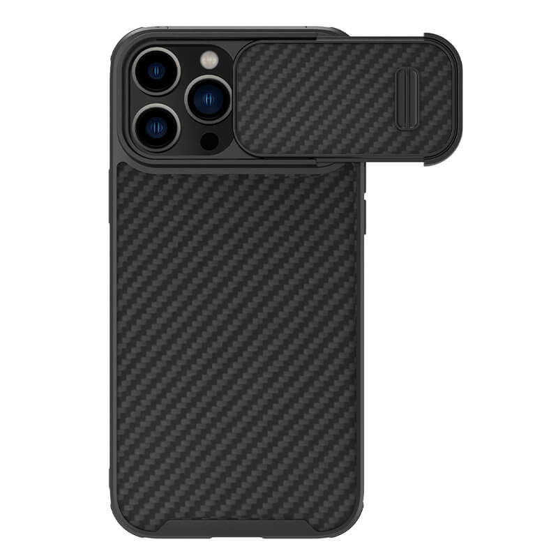 Карбоновая накладка Nillkin Synthetic Fiber S Magnetic для Apple iPhone 14 Pro Max (6.7") (Black)