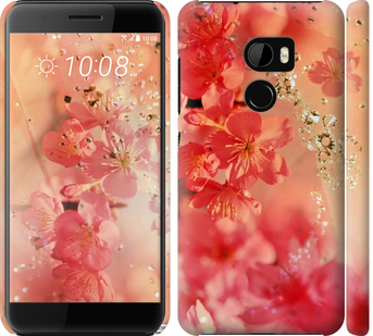 

Чехол Розовые цветы для HTC One X10 323656