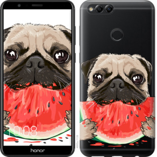 

Чехол Мопс и арбуз для Huawei Honor 7X 843831
