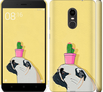 

Чехол Мопс с кактусом для Xiaomi Redmi Note 4X 795680