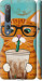 Чохол Зеленоокий кіт в окулярах на Xiaomi Mi 10