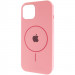 Чехол Silicone Case Full Protective (AA) with Magnetic Safe для Apple iPhone 11 (6.1") (Розовый / Light pink)
