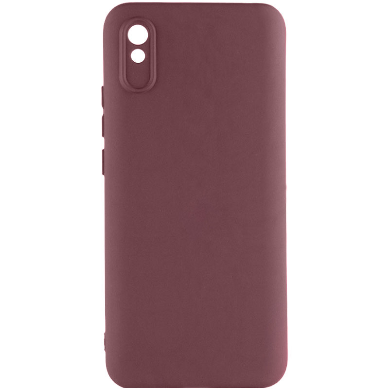 Чохол TPU GETMAN Liquid Silk Full Camera на Xiaomi Redmi 9A (Бордовий / Marsala)