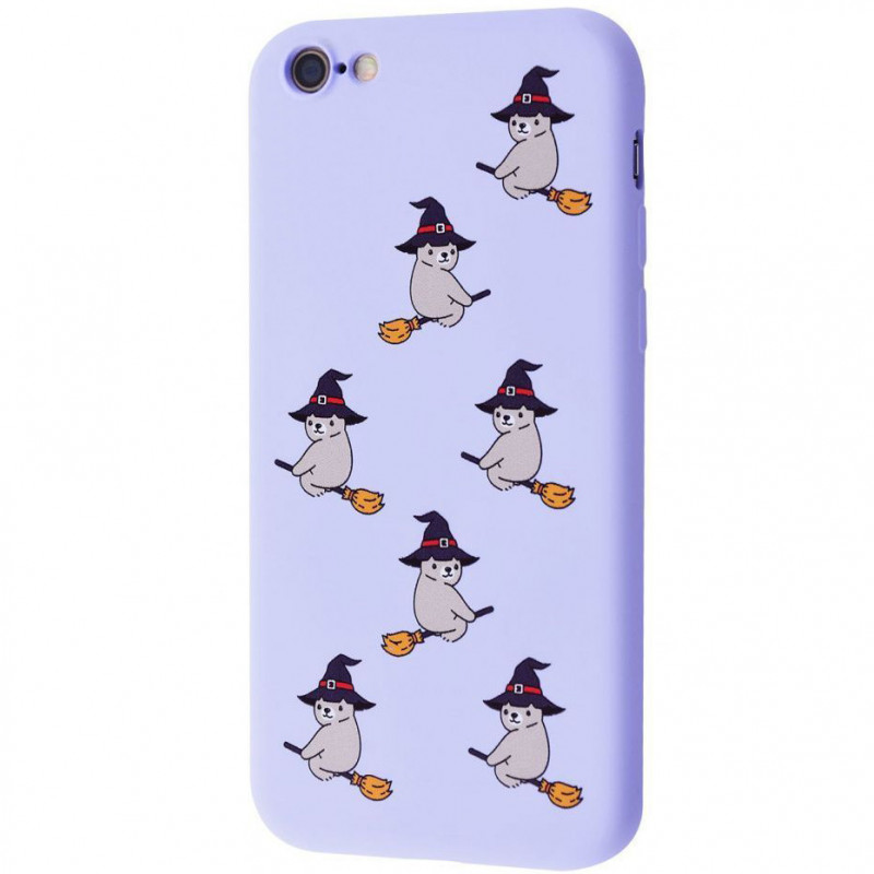 

TPU чехол WAVE Fancy для iPhone 7 (4.7'') (Bear on broom / Light purple) 1060016