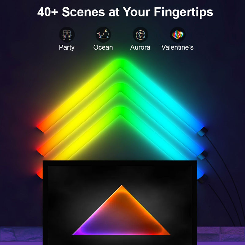 Купить Настенный светильник Lines SAL-013B Bluetooth USB interface with app (6+2 pcs) (White) на vchehle.ua