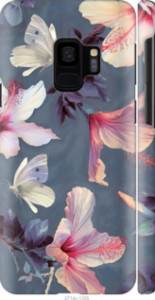 Чехол Нарисованные цветы для Samsung Galaxy S9