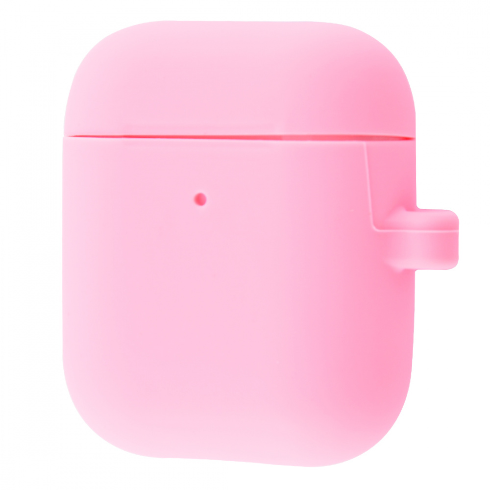 Silicone Case Slim with Carbine for AirPods 2 (Розовый)